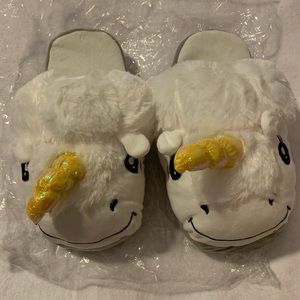Unicorn Plush Soft Slippers, Women’s One Size (up to size 9)